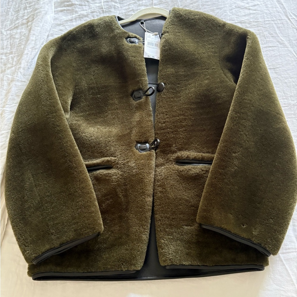 NWT Mango sherling jacket small